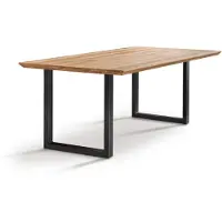 Infantil eettafel 6 200x4x100 cm metaal zwart/U-vorm