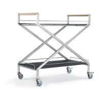 Solpuri Trolley één Bar trolley roestvrij staal/wit