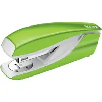 Leitz WOW Nietmachine - Nietcapaciteit Van 30 Vel - Inclusief Nietjes - Ideaal Voor Thuiskantoor - Groen