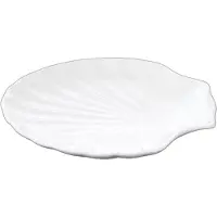 Wilmax Porseleinen Schaaltje Schelp 25,5 cm - Wit