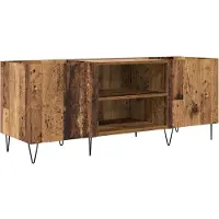 vidaXL Platenkast Oud Hout 121 x 38 x 48 cm Geengineerd Hout en IJzer