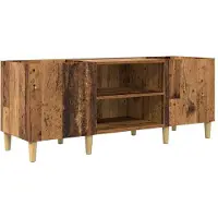 vidaXL Platenkast 121 x 38 x 48 cm Bewerkt hout Oud Hout