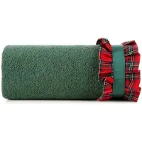Eurofirany Grote Kerstbadhanddoek met Ruche 70x140 cm - Kerstman