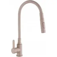 Invena Keukenmengkraan met flexibele uitloop, Beige - Dalis
