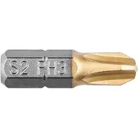 Neo Tools Schroefbits PH3 x 25 mm (2 stuks) - S2 TiN Staal