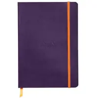 Rhodia Softcover Notitieboek – A5 – 80 Bladen – Dotted – Ivoorkleurig Papier 90 g/m² – Met Elastieksluiting - Aubergine
