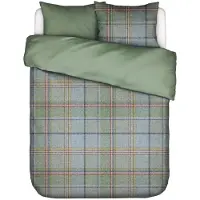 Essenza Meau dekbedovertrek - Basil green - 240 x 220 cm - 50% lyocell, 50% geborsteld katoen