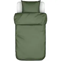Marc O'Polo Dekbedovertrek Senja Dark Green Ivy Katoen-140 x 200 / 220 cm | 1-Persoons