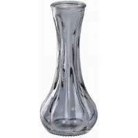 Mondex Serenite Vaas 4x6xh16cm voor 1 Bloem - Grijs Glas