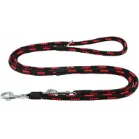 Champion Verstelbare Hondenlijn 5m x 1.4cm - Zwart/Rood