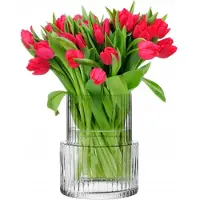 Krosno Sparkle Vaas 20 cm - Geometrisch glaswerk met verticale ribben