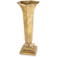 Artpol Retro Gouden Metalen Vaas - Bloemenvase in Beker/Kelk Vorm