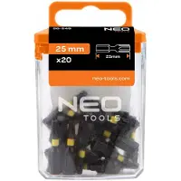 Neo Tools 20x TX10 Slagbits 25 mm 1/4" HEX S2 Stal NEOLS