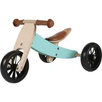 Bandits & Angels Smart Bike Loopfiets Hout 4-in-1 Mint vanaf 1 jaar - Voor Jongens en Meisjes - Houten Loop Fiets - Omkeerbaar in Driewieler en Tweewieler - Verstelbaar Zadel