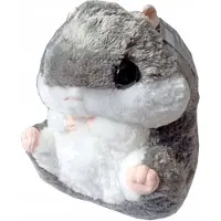 Smukee 2-in-1 Knuffel Dekentje - Zachte Hamster 100x150cm Grijs