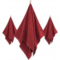 Zwoltex Elipse Rode Handdoekset 30x50, 50x90, 70x140 - Egyptisch Katoen