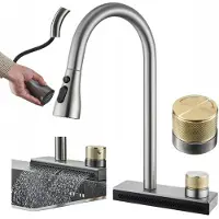 ARI Keukenmengkraan RVS met flexibele uitloop & watervalfunctie