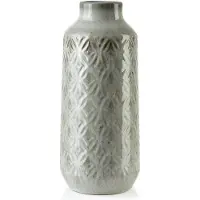 Mondex Yarine Beige Vaas 8x37,5cm - Stijlvol Keramiek