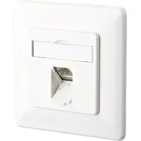 METZ CONNECT 1307371002-I Netwerkdoos Inbouw (in muur) Inzet met centraalstuk en frame CAT 6 1 poort Zuiver wit