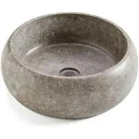 Allibert Waskom Badkamer Ergo - Natuursteen - Rond - Grijs Marmer - 42cm