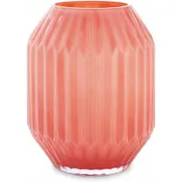 Art-Pol Glazen Vaas Roze 14 x 19 cm - Stijlvolle Decoratie