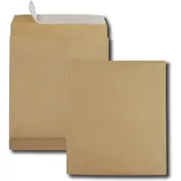 GPV akte-envelop met zijvouw en blokbodem C4, 22,9 x 32,4 x 5 cm, zonder venster, zelfklevend, bruin