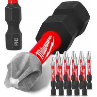 Milwaukee SHOCKWAVE PH2 50mm Impact Bits (10 stuks) - Magnetisch