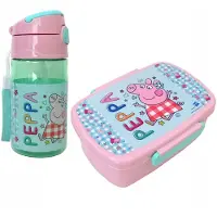 Astra Peppa Pig Bidon- en Broodtrommelset - BPA-vrij, 400ml & 0,5L