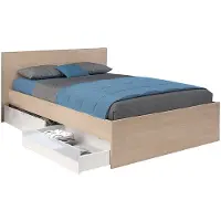Vente-unique Bedframe hout natuurlijk licht 140 x 190 cm