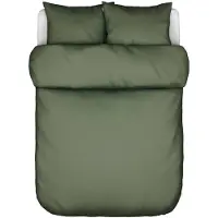 Marc O'Polo Dekbedovertrek Senja Dark Green Ivy Katoen-260 x 200 / 220 cm | Extra Breed