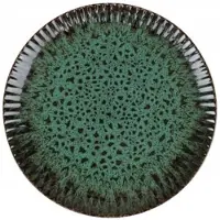Lubiana Steengoed Malachit Cosmos Dessertbord 20,5 cm - Flessengroen