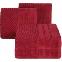 Eurofirany Rode Katoenen Handdoekenset: 2x 70x140cm + 2x 50x90cm