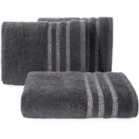 Eurofirany Judy Badhanddoek 70x140 cm Zwart - Luxe Katoen