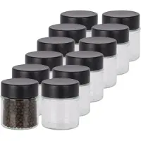 Excellent houseware Kruidenpotjes - 24x stuks - 50 ml - glas - met rvs deksel - luchtdicht