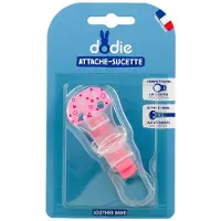 Dodie Lint Fopspeen Clip (Kleur : Roos)