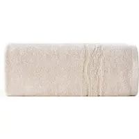 Eurofirany Luxe Karin Badhanddoek 70x140cm - Zacht & Absorberend Beig met Goud