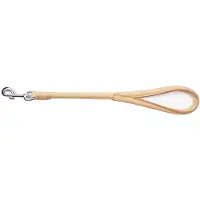 Dingo Soft Lederen Ronde Hondensnoer 50 cm Natuurlijk