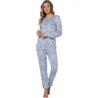 Pastunette Fleece pyjama speelse strepen | Maat 48