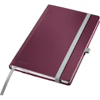 Leitz Style - Notitieboek A5 - Rood - Geruit - met Harde Kaft