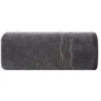 Eurofirany Karin Handdoek Staal 30x50cm - Zachte Katoen met Decoratieve Rand