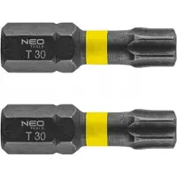 Neo Tools 2x TX30 Slagbits 25 mm HEX 1/4" S2 Stal NEOLS