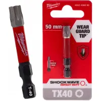 Milwaukee Impact Bit TX40 50mm Shockwave II - Duurzaam en Sterk