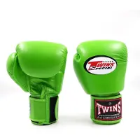 Twins special BGVL-3 Lime - Leren bokshandschoenen - 14 oz - Lime groen
