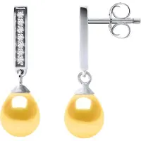 Diadema Oorbellen Dangle zoetwater parels 6-7mm Golden Pears Jewellery 925