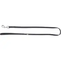 Dingo Zachte Leren Hondenhalsband 0,8x120cm Zwart