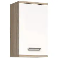 Forte Hanging Cabinet - White / Sonoma Oak - 1 Door - Bathroom Furniture - 68.8 x 29 x 40.2 cm