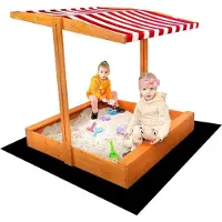 Baby Mix zandbak zonnescherm 120x120 cm rood - Zandbakhoes