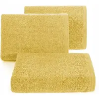 Eurofirany Zachte Katoenen Badhanddoek 70x140cm Mosterdgeel - Absorberend & Luxe