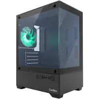 CoolBox GM200 Vision Lite, Micro Tower, PC, Zwart, Micro ATX, Mini-ITX, Staal, Gehard glas, Gaming