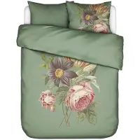 Essenza Dekbedovertrek Madia Basil Green Satijn-240 x 200 / 220 cm | Lits-Jumeaux